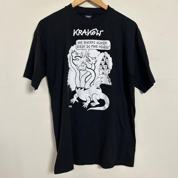 Top-Tex Other - Top-Tex Krakow Dragon‎ Graphic T-Shirt Black XL